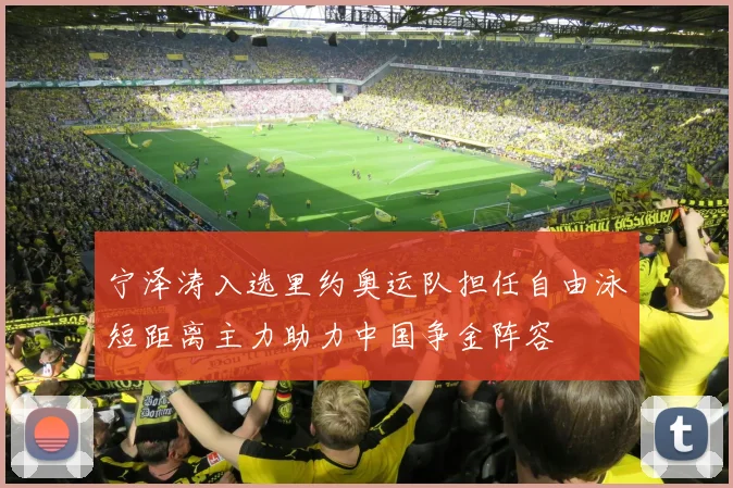 宁泽涛入选里约奥运队担任自由泳短距离主力助力中国争金阵容